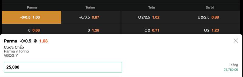 Cách tính tiền khi chơi kèo chấp