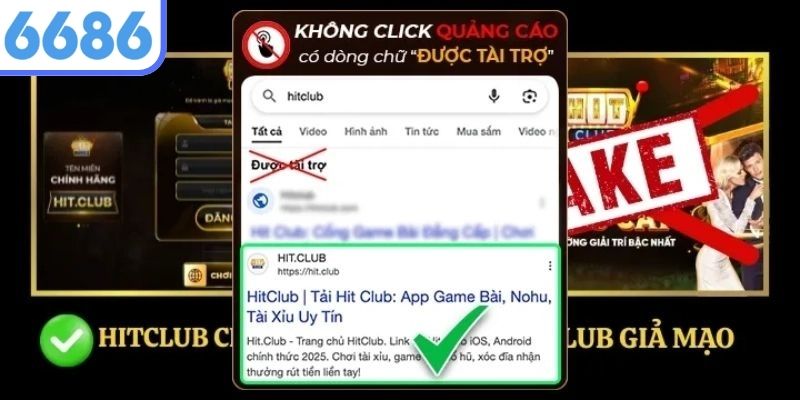 Dấu hiệu trực quan dễ phát hiện app Hitclub giả mạo
